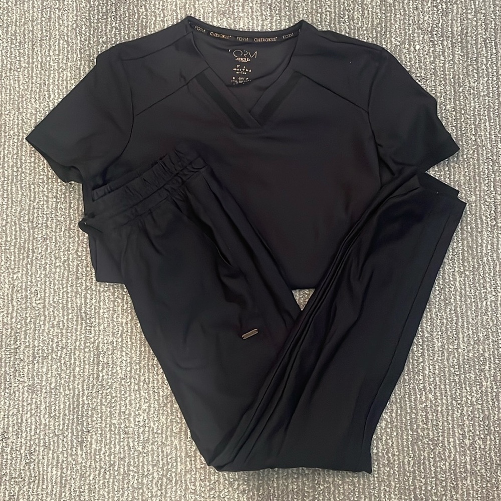 Form by Cherokee black scrub set